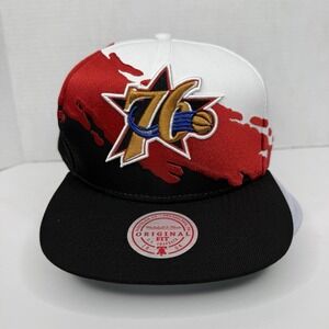 Mitchell & Ness NBA Paintbrush Snapback HWC 76ERS MM20188 Black Red White Retro